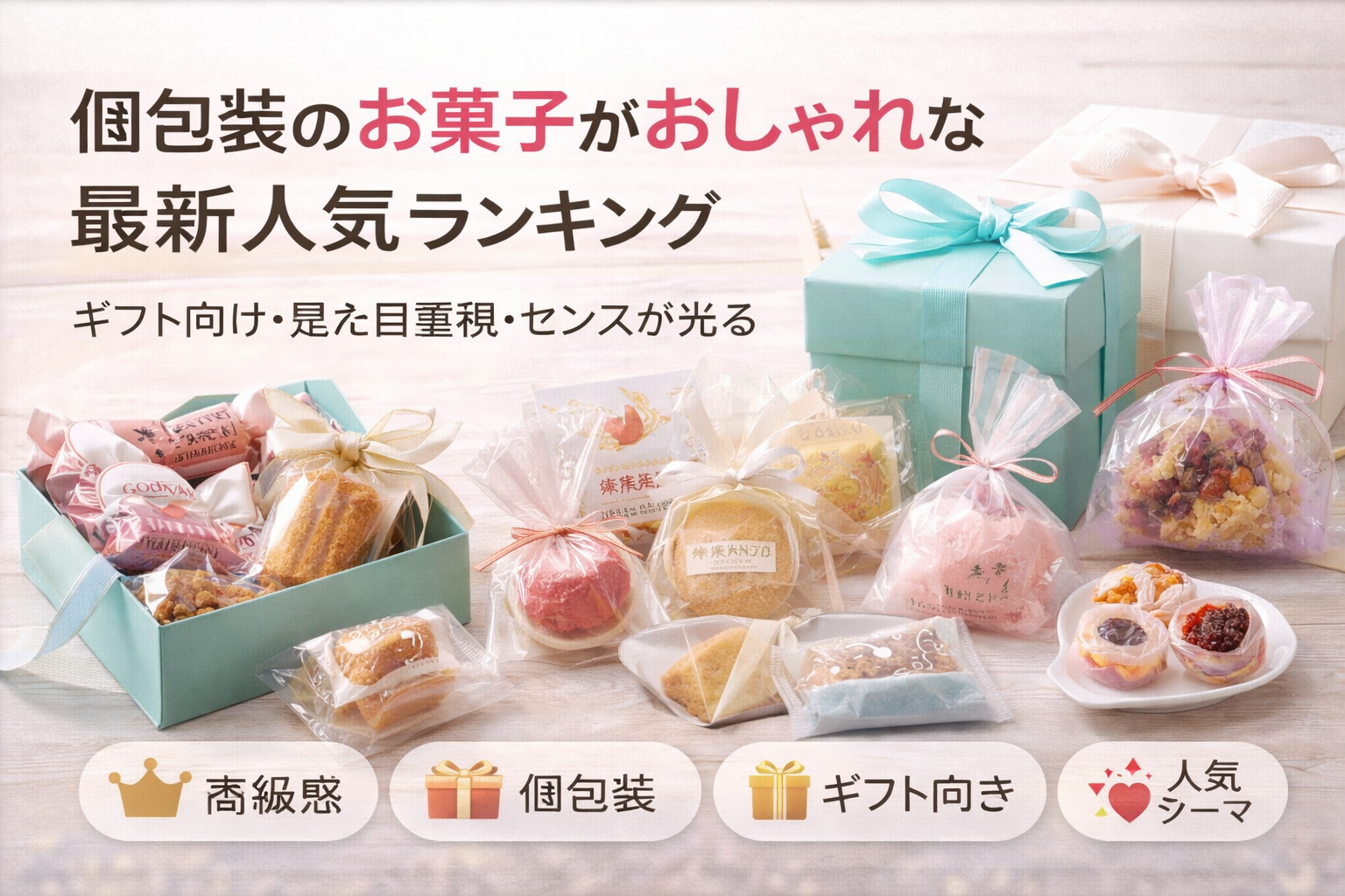 個包装のお菓子がおしゃれな最新人気ランキングと用途別おすすめギフト特集