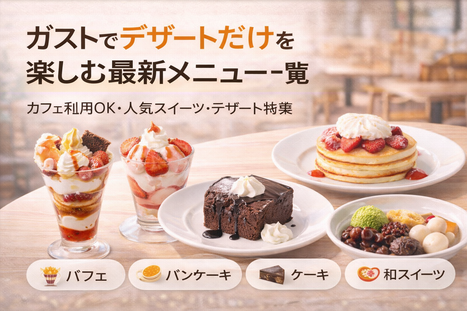 ガストでデザートだけを楽しむ最新メニュー一覧とおすすめランキング・お得な活用術