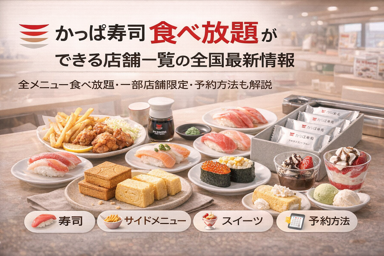 かっぱ寿司食べ放題ができる店舗一覧の全国最新情報と予約方法｜メニュー比較・割引活用術も徹底解説