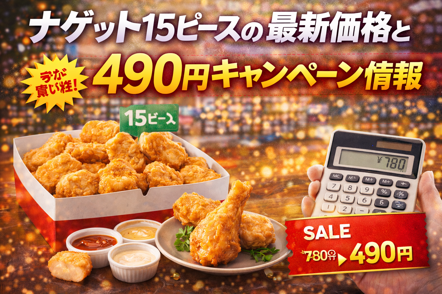 ナゲット15ピースの最新価格と490円キャンペーン情報｜限定ソースやクーポン・販売時間も徹底ガイド