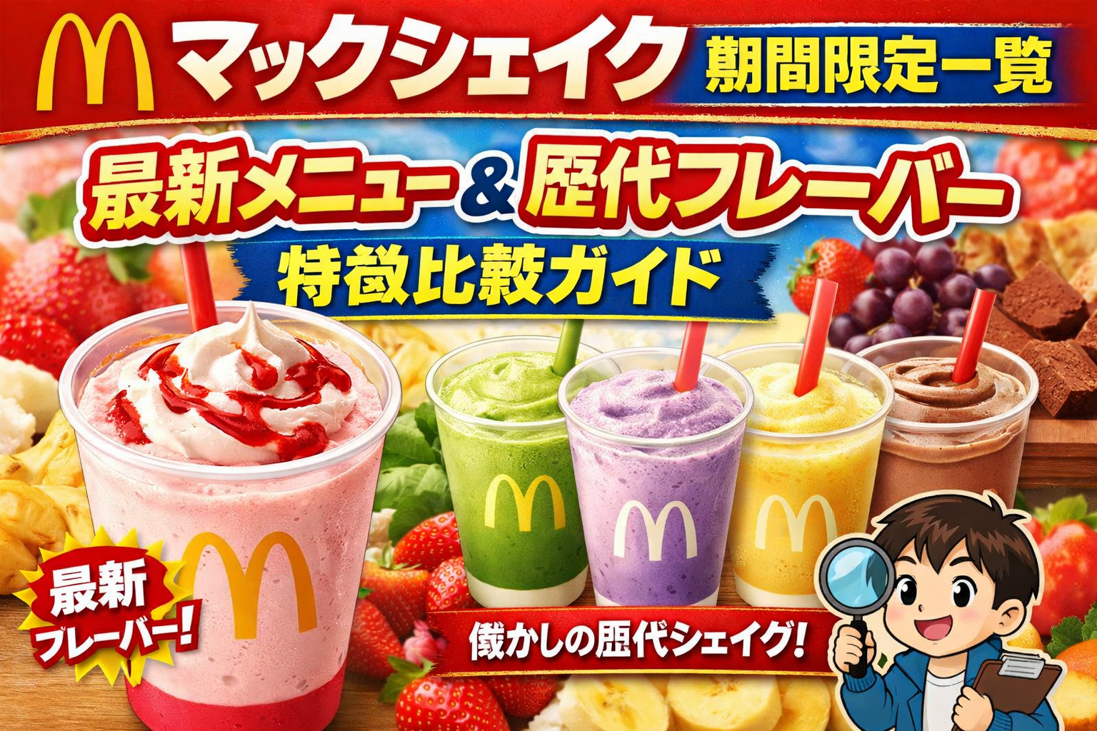 マックシェイク期間限定一覧の最新メニューと歴代フレーバー特徴比較ガイド