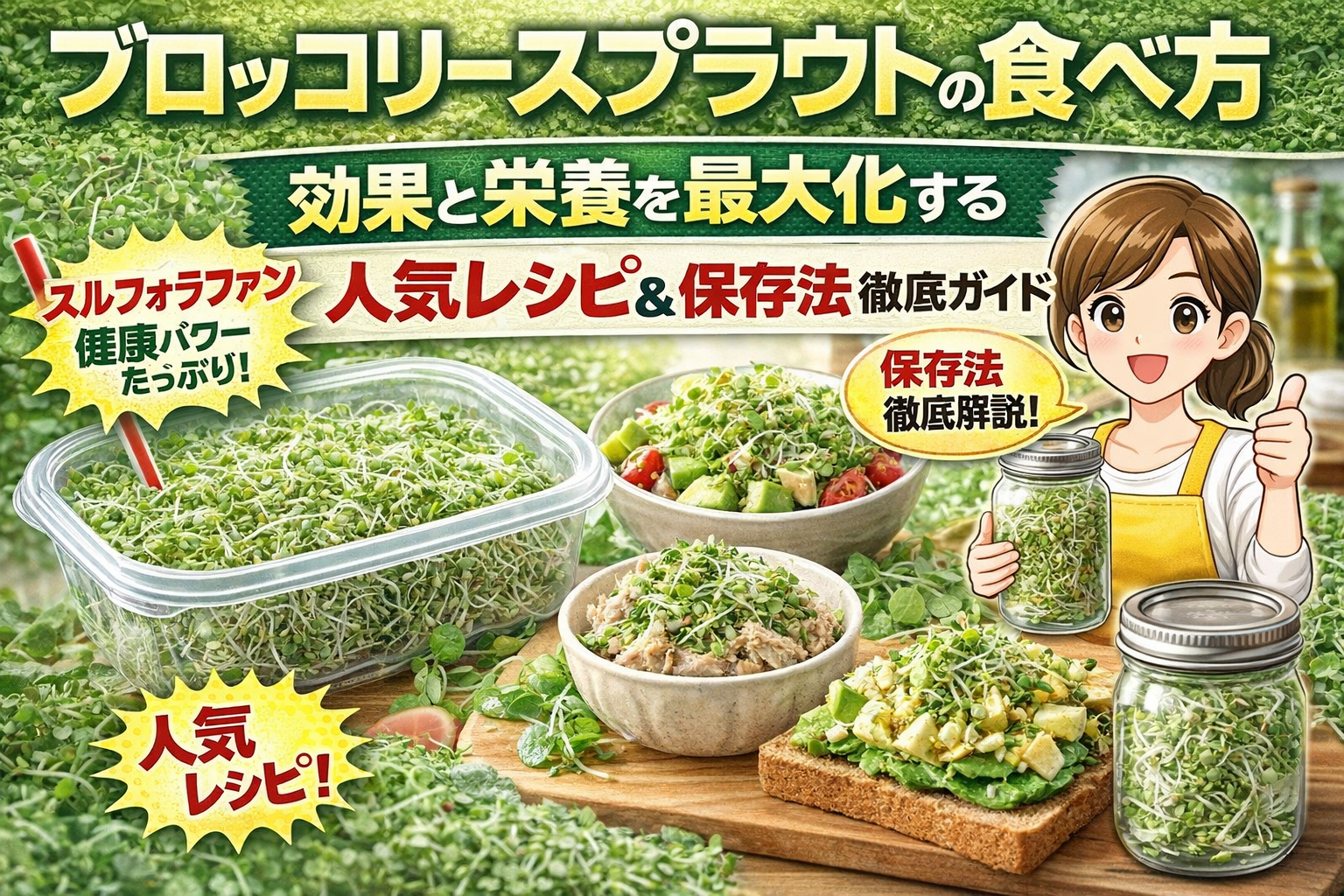 ブロッコリースプラウトの食べ方で効果と栄養を最大化する人気レシピと保存法徹底ガイド
