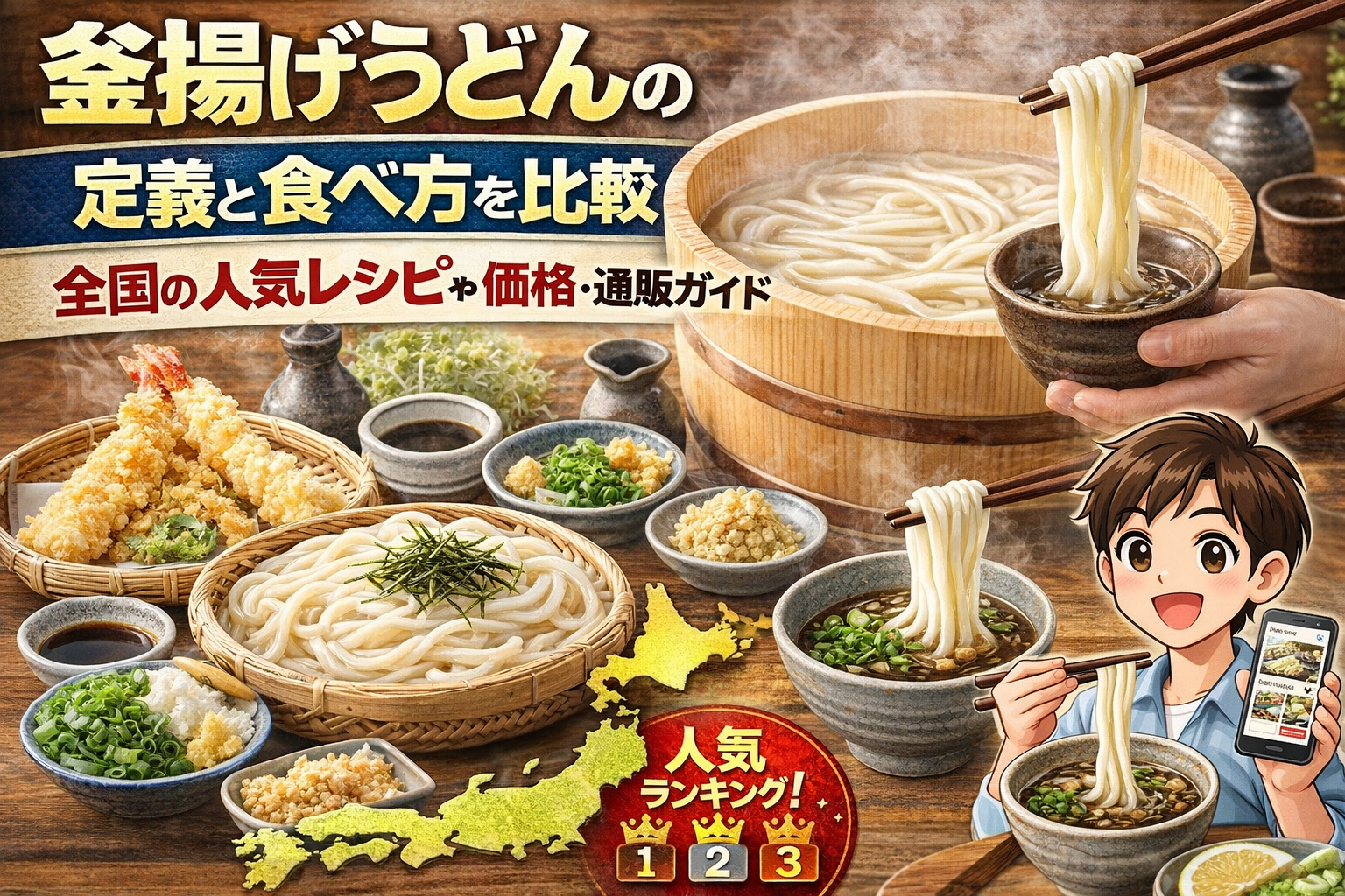 釜揚げうどんの定義と食べ方を比較｜全国の人気レシピや価格・通販ガイド