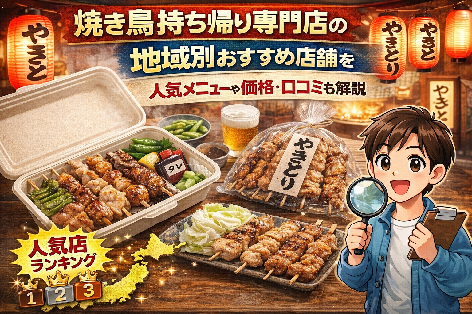 焼き鳥持ち帰り専門店の選び方と地域別おすすめ店舗を徹底比較！人気メニューや価格・口コミも解説