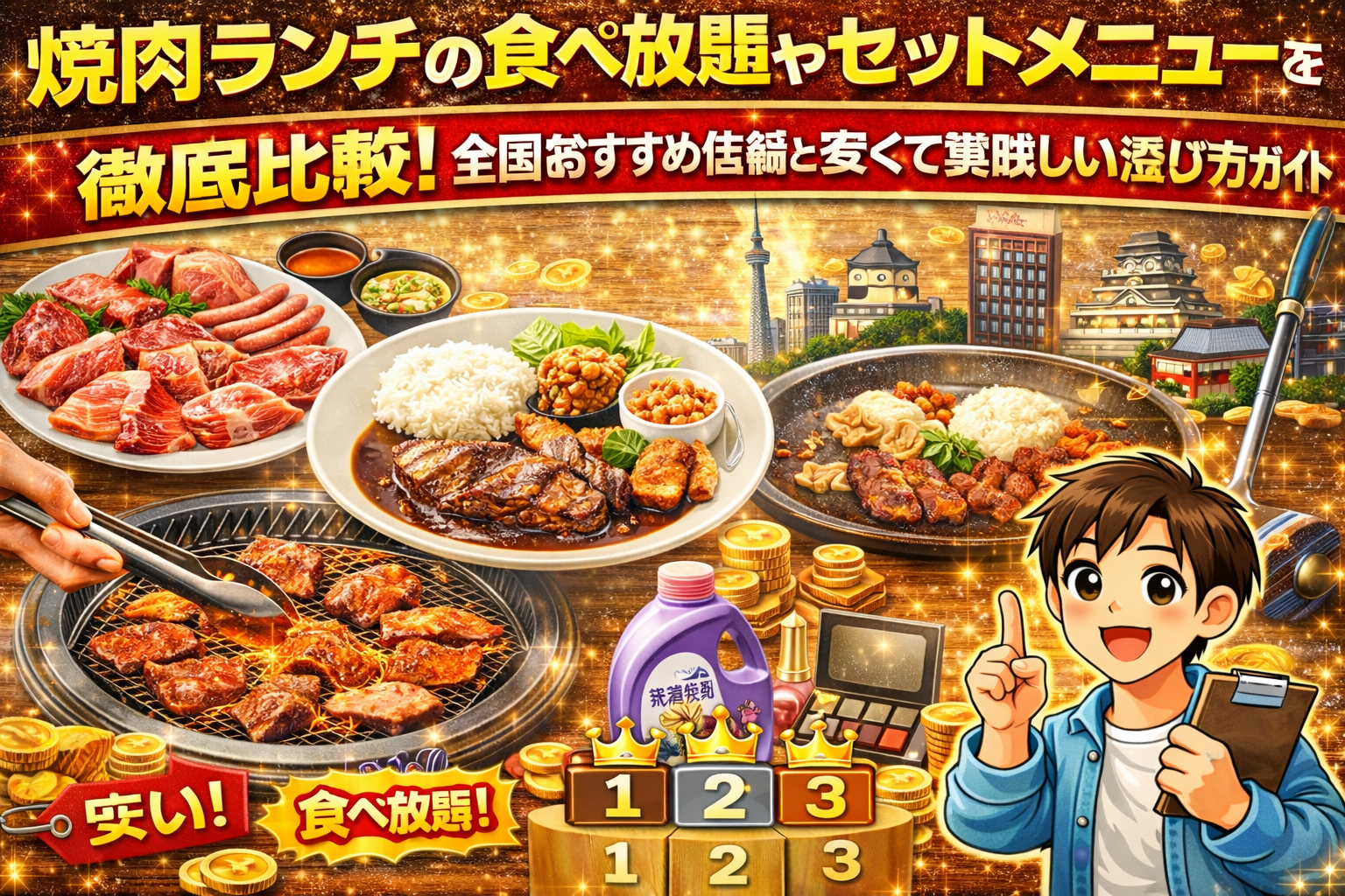 焼肉ランチの食べ放題やセットメニューを徹底比較！全国おすすめ店舗と安くて美味しい選び方ガイド