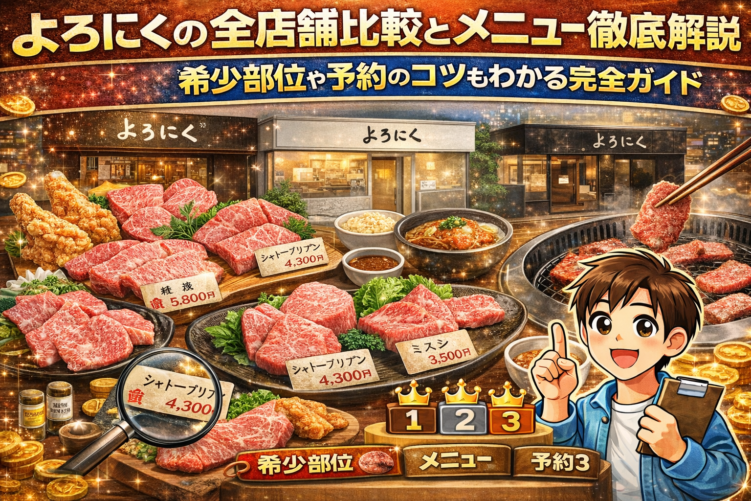 よろにくの全店舗比較とメニュー徹底解説｜希少部位や予約のコツもわかる完全ガイド