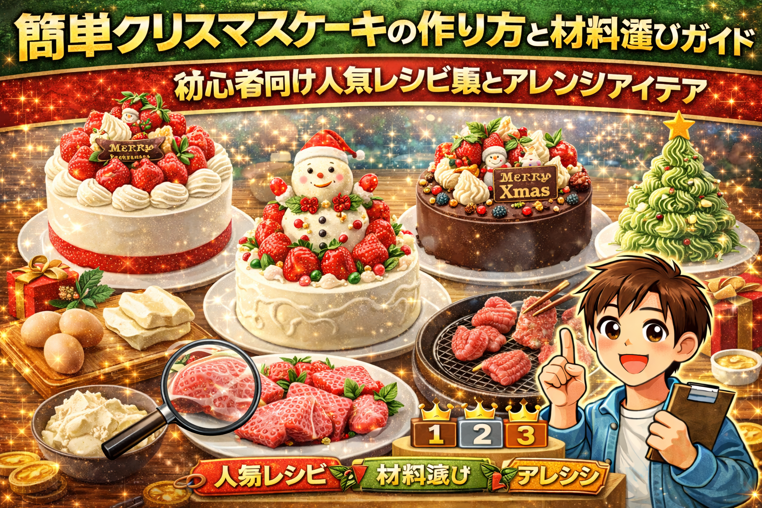 簡単クリスマスケーキの作り方と材料選びガイド初心者向け人気レシピ集とアレンジアイデア