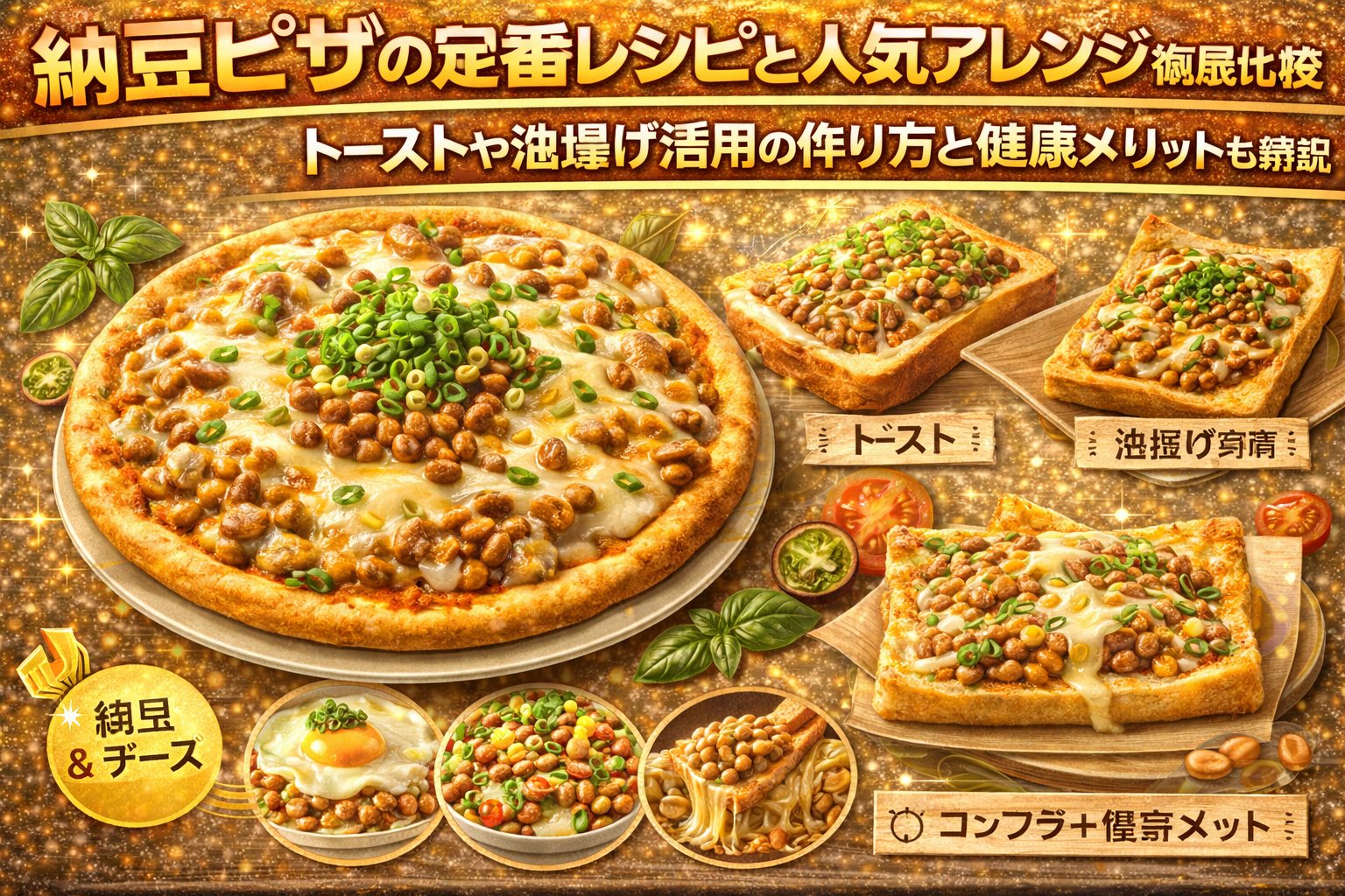 納豆ピザの定番レシピと人気アレンジ徹底比較｜トーストや油揚げ活用の作り方と健康メリットも解説