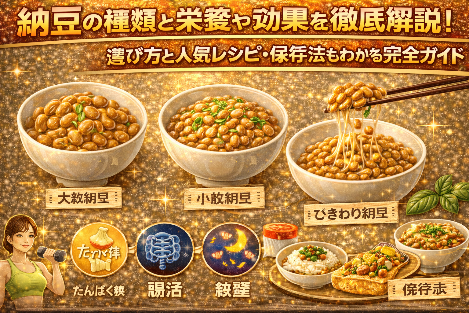 納豆の種類と栄養や効果を徹底解説！選び方と人気レシピ・保存法もわかる完全ガイド