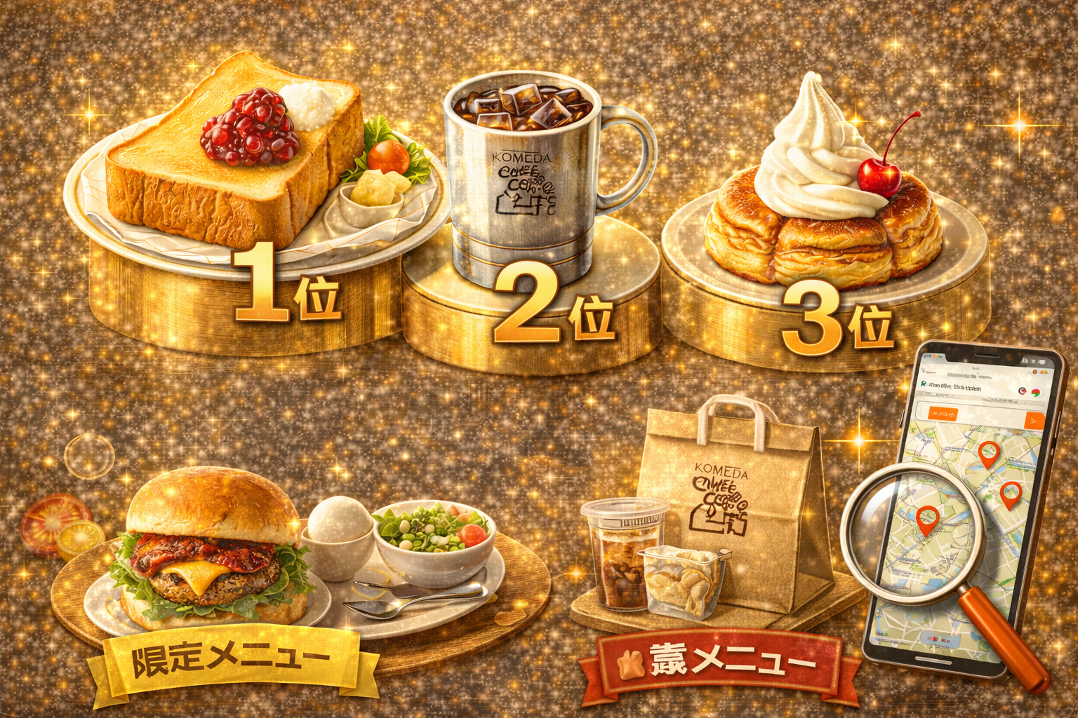 コメダ珈琲のメニュー人気ランキングと店舗検索｜モーニング・テイクアウト徹底ガイド