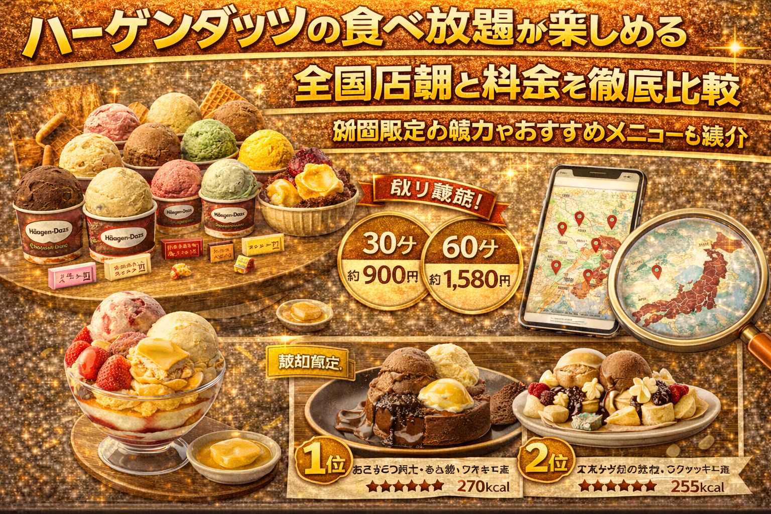 ハーゲンダッツの食べ放題が楽しめる全国店舗と料金を徹底比較｜期間限定の魅力やおすすめメニューも紹介