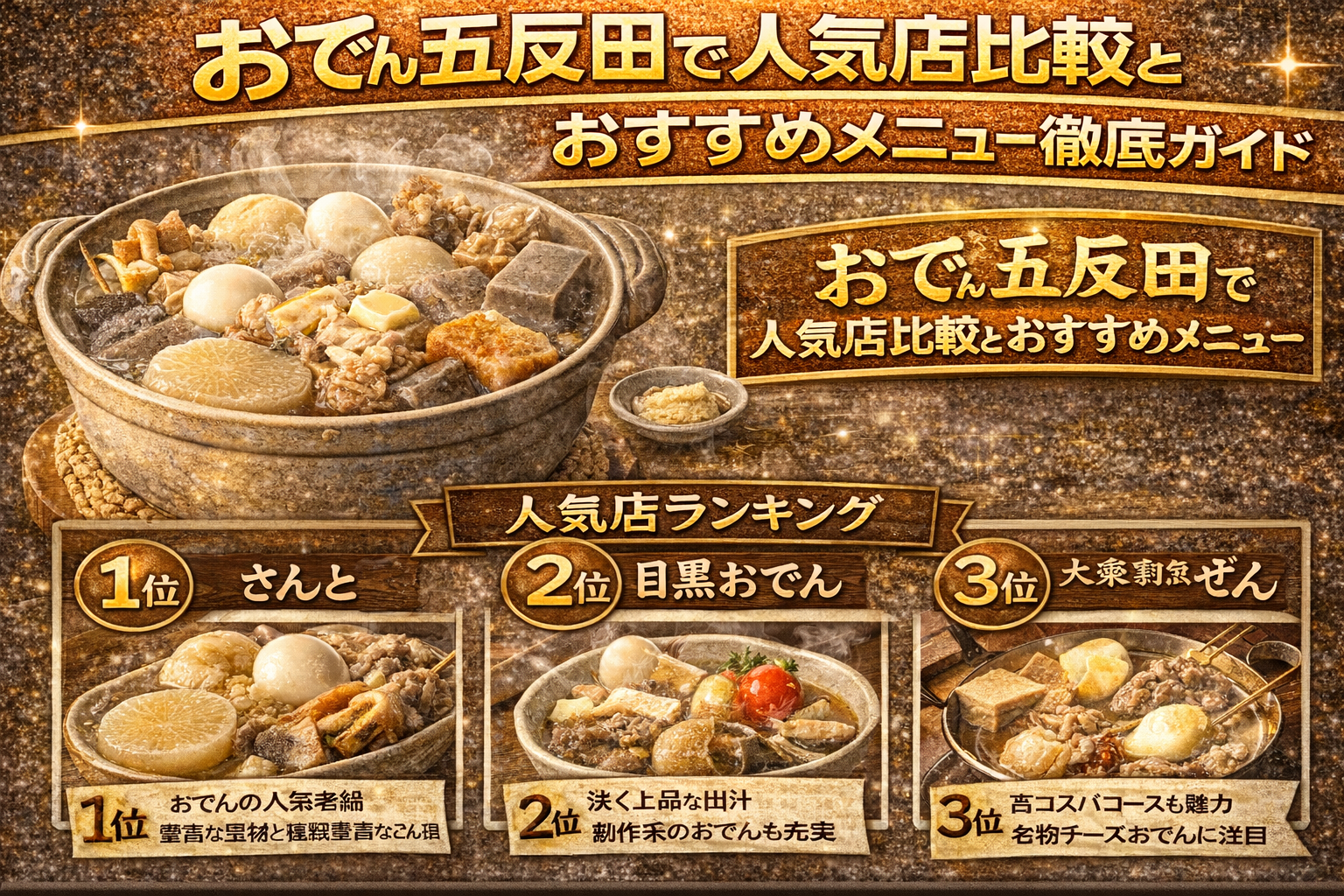 おでん五反田で人気店比較とおすすめメニュー徹底ガイド