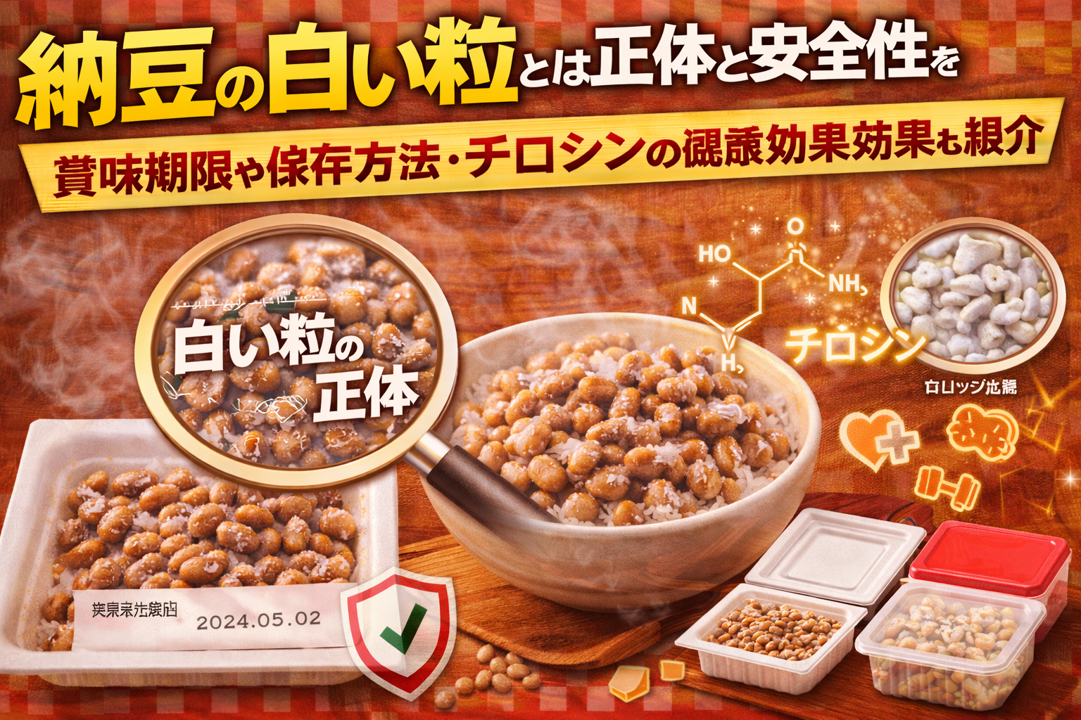 納豆の白い粒とは正体と安全性を徹底解説｜賞味期限や保存方法・チロシンの健康効果も紹介
