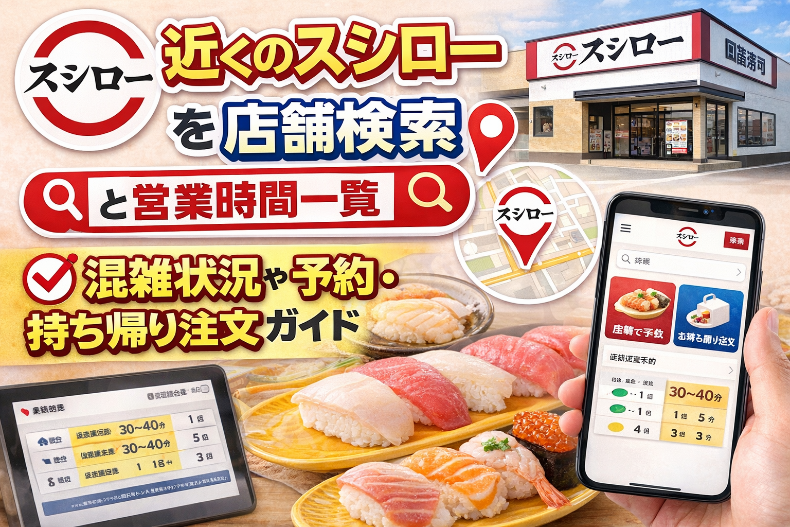 近くのスシローを探す店舗検索と営業時間一覧｜混雑状況や予約・持ち帰り注文ガイド