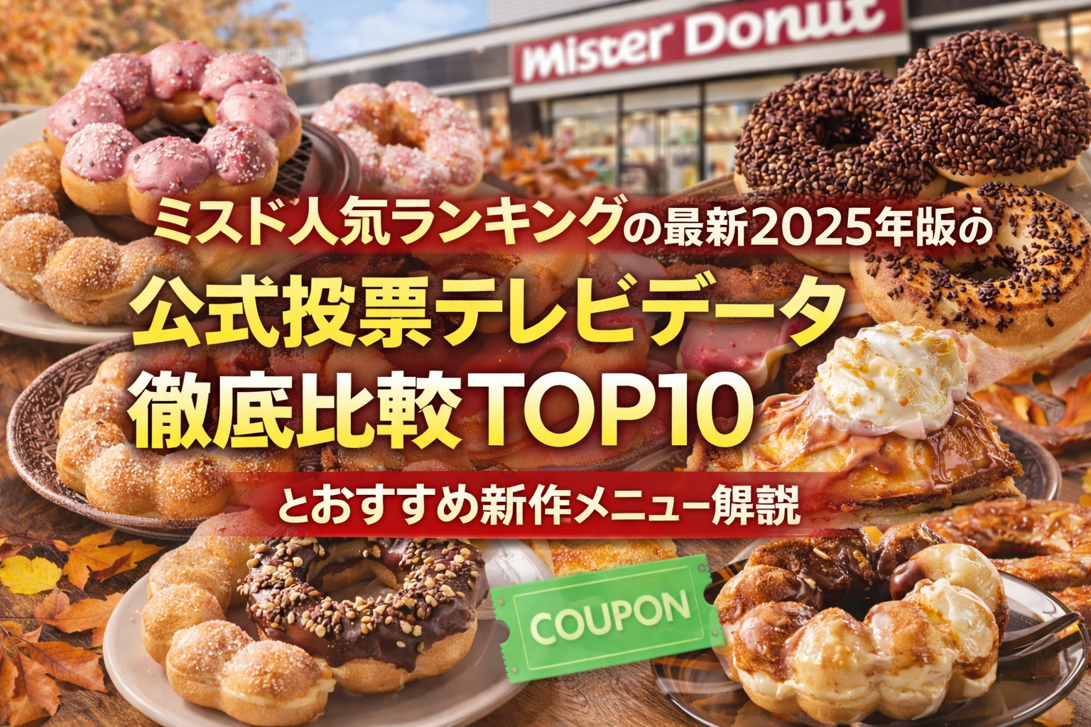 ミスド人気ランキングの最新2025年版の公式投票テレビデータ徹底比較TOP10とおすすめ新作メニュー解説