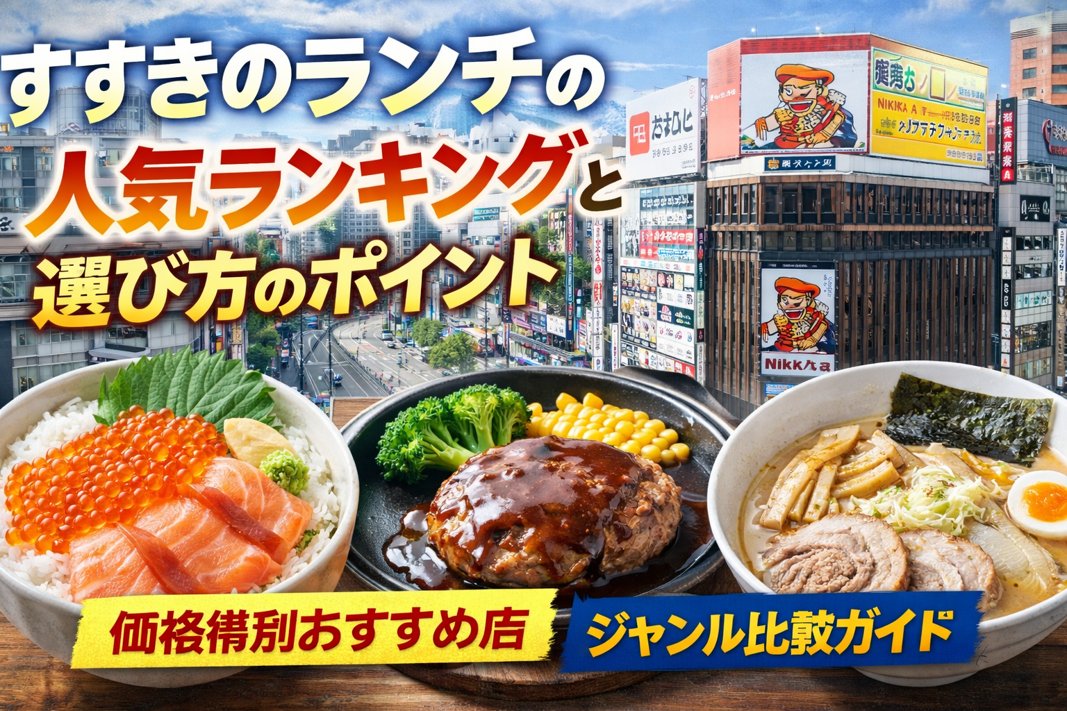 すすきのランチの人気ランキングと選び方のポイント｜価格帯別おすすめ店とジャンル比較ガイド