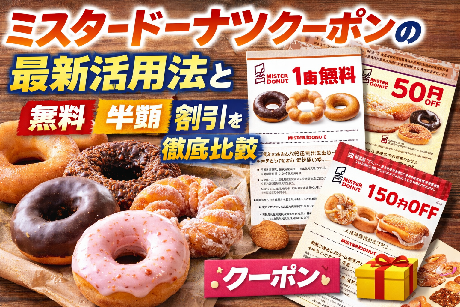ミスタードーナツクーポンの最新活用法と無料・半額・割引を徹底比較