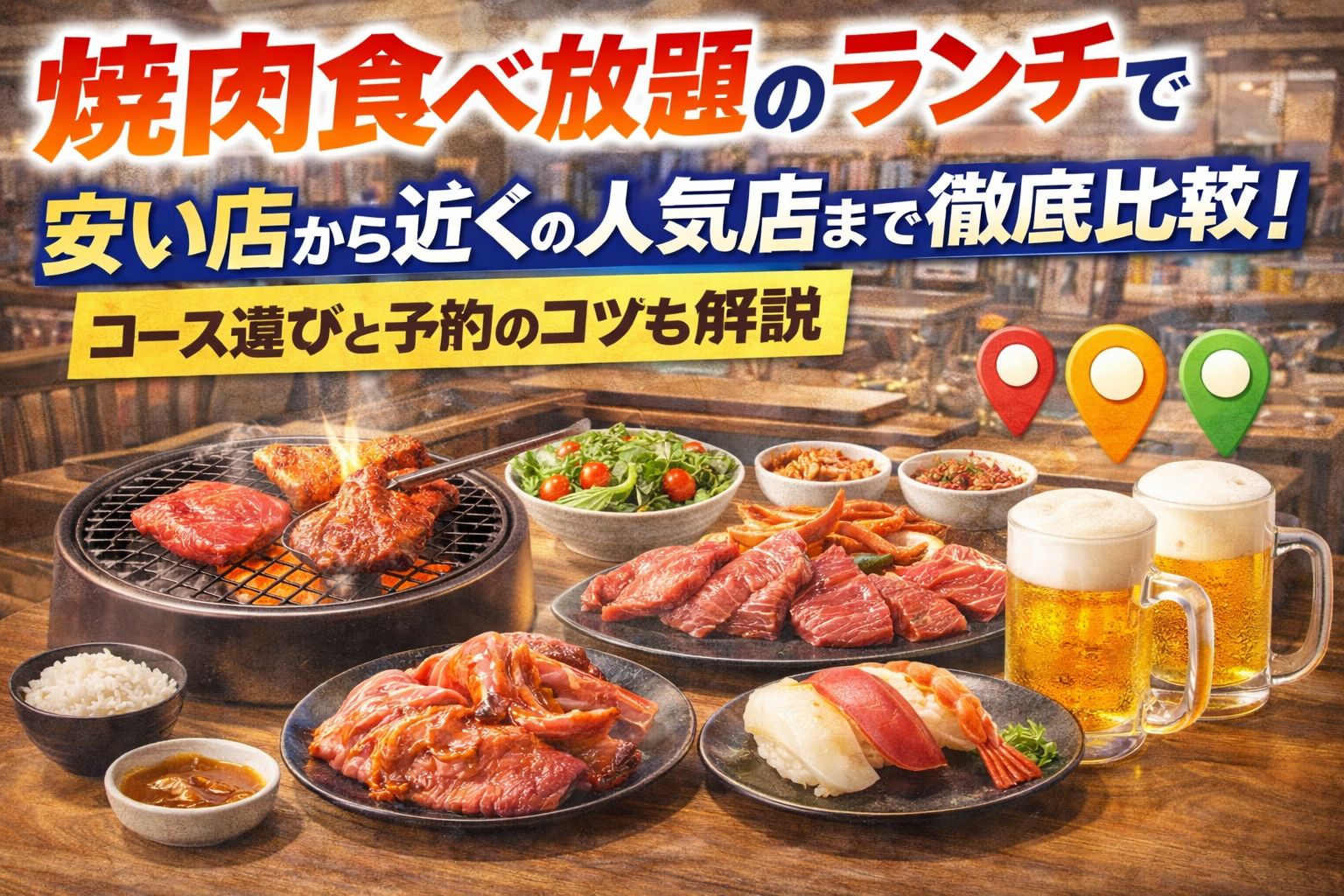 焼肉食べ放題のランチで安い店から近くの人気店まで徹底比較！コース選びと予約のコツも解説