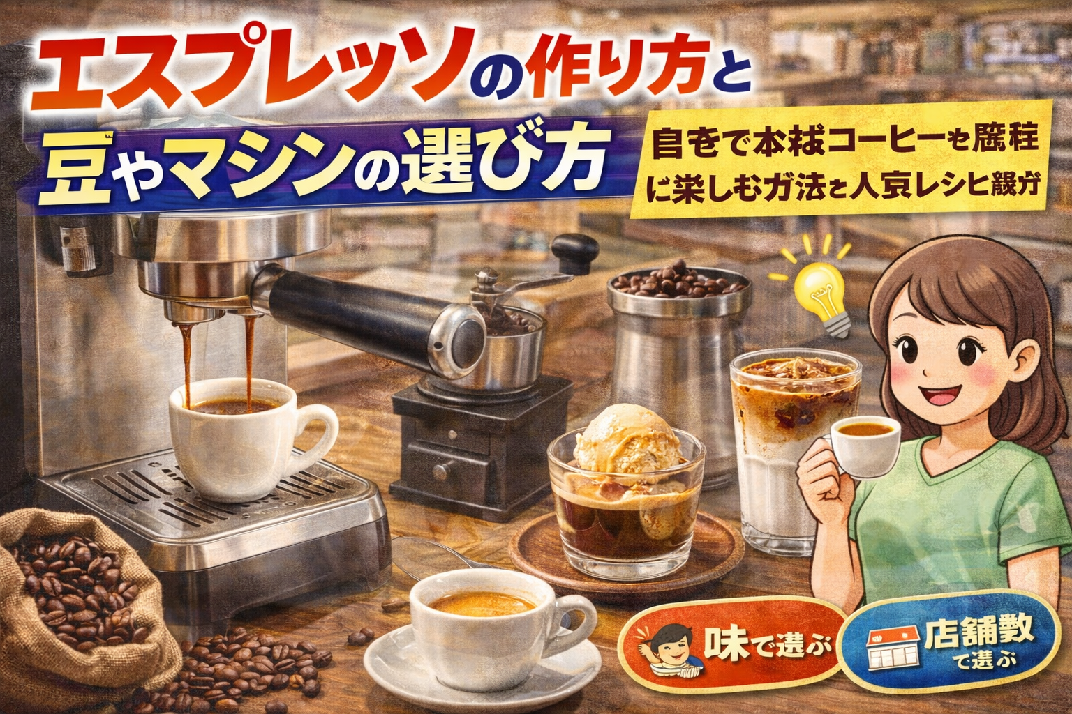 エスプレッソの作り方と豆やマシンの選び方｜自宅で本格コーヒーを簡単に楽しむ方法と人気レシピ紹介