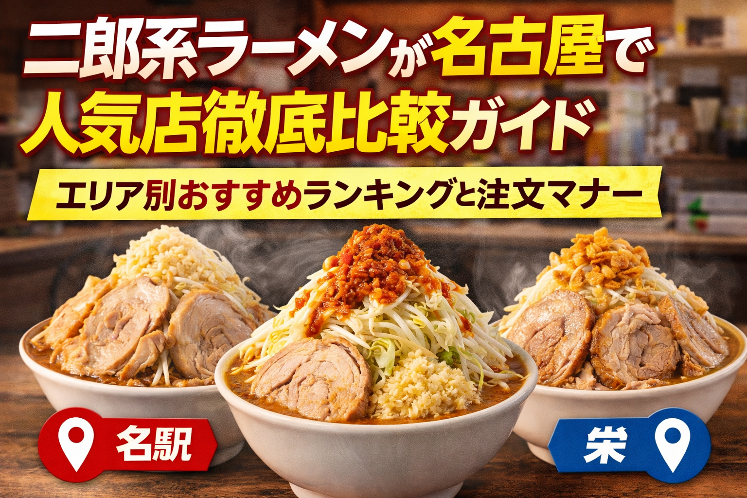 二郎系ラーメンが名古屋で人気店徹底比較ガイド｜エリア別おすすめランキングと注文マナー