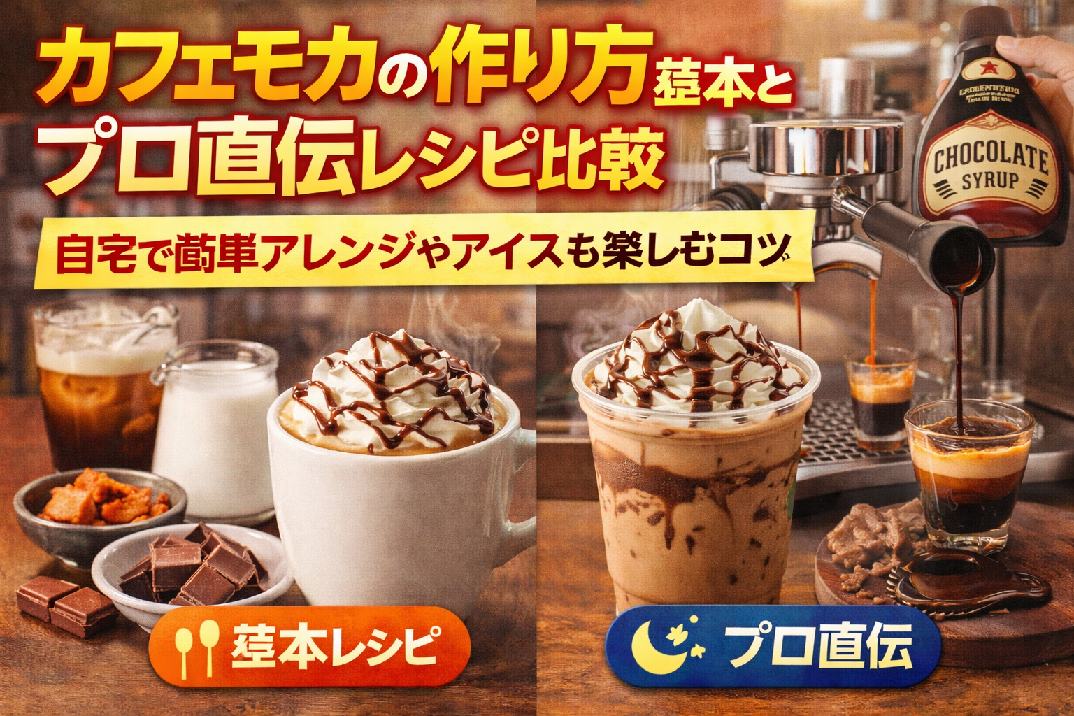 カフェモカの作り方基本とプロ直伝レシピ比較｜自宅で簡単アレンジやアイスも楽しむコツ