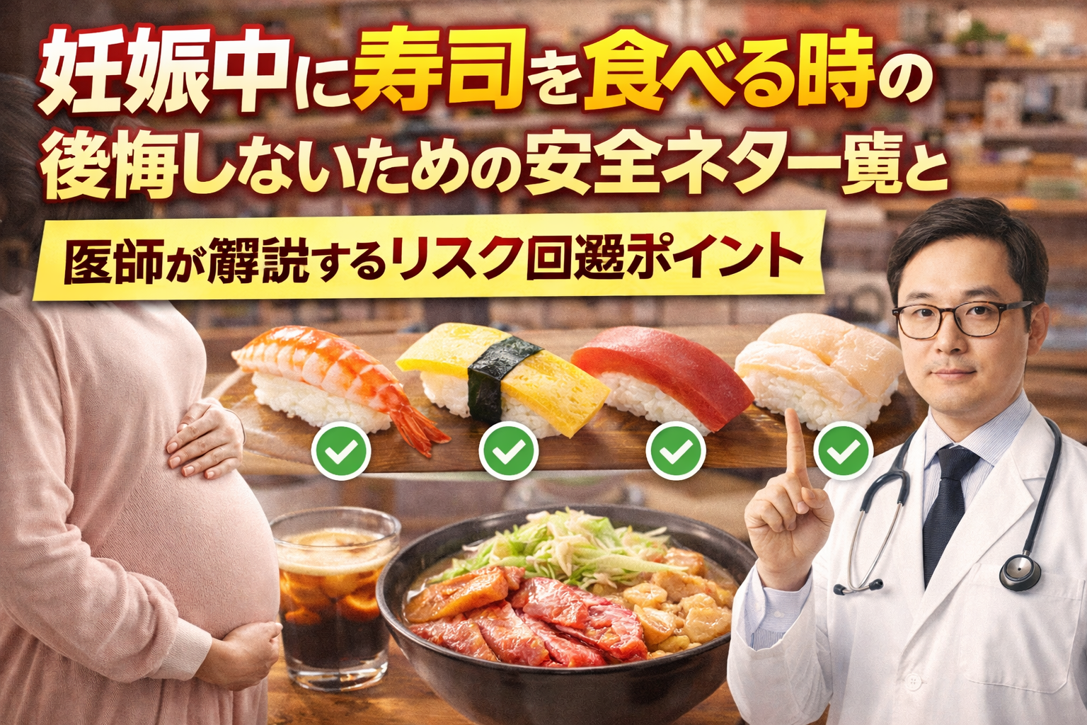 妊娠中に寿司を食べる時の後悔しないための安全ネタ一覧と医師が解説するリスク回避ポイント
