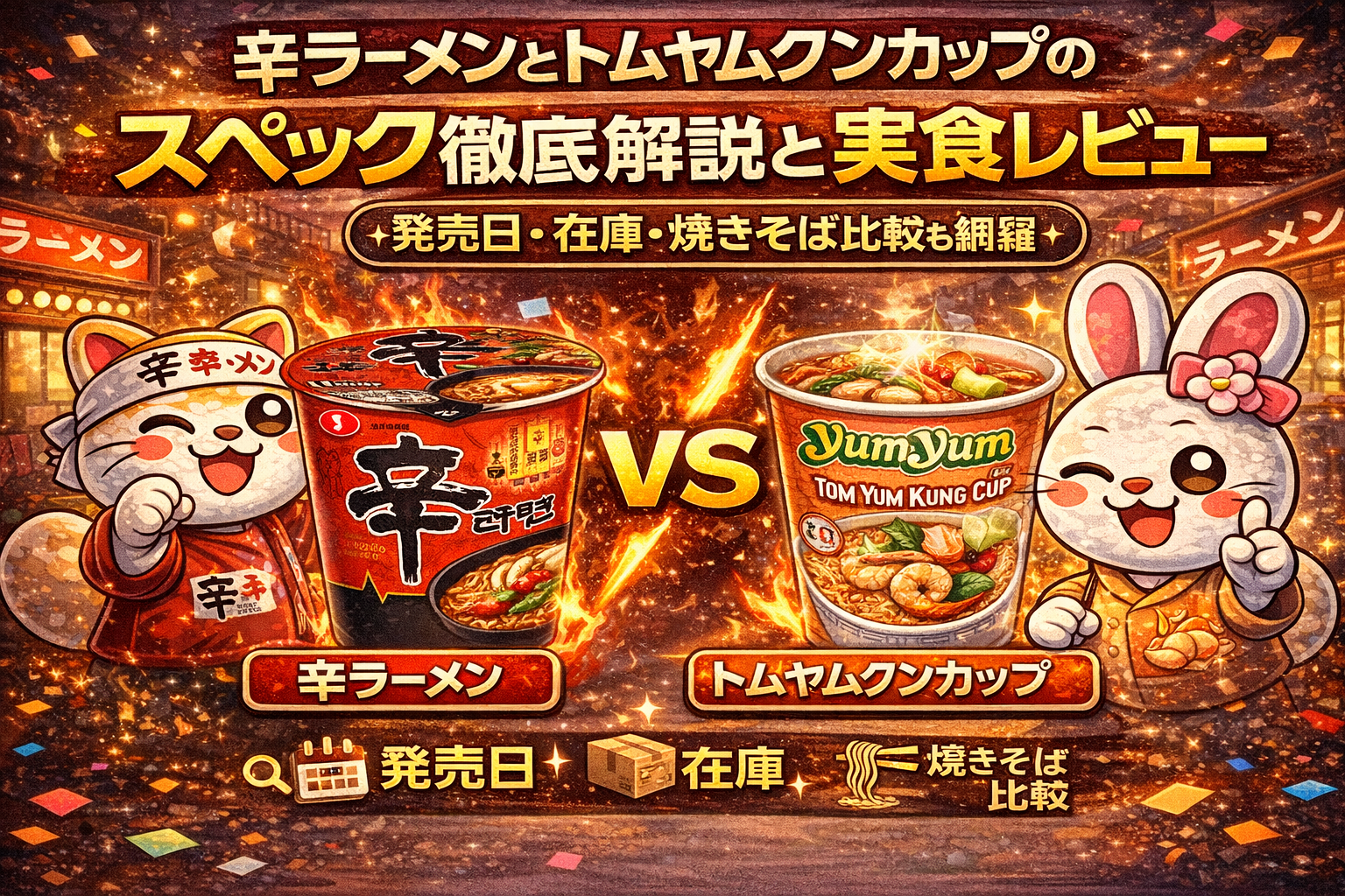 辛ラーメンとトムヤムクンカップのスペック徹底解説と実食レビュー｜発売日・在庫・焼きそば比較も網羅